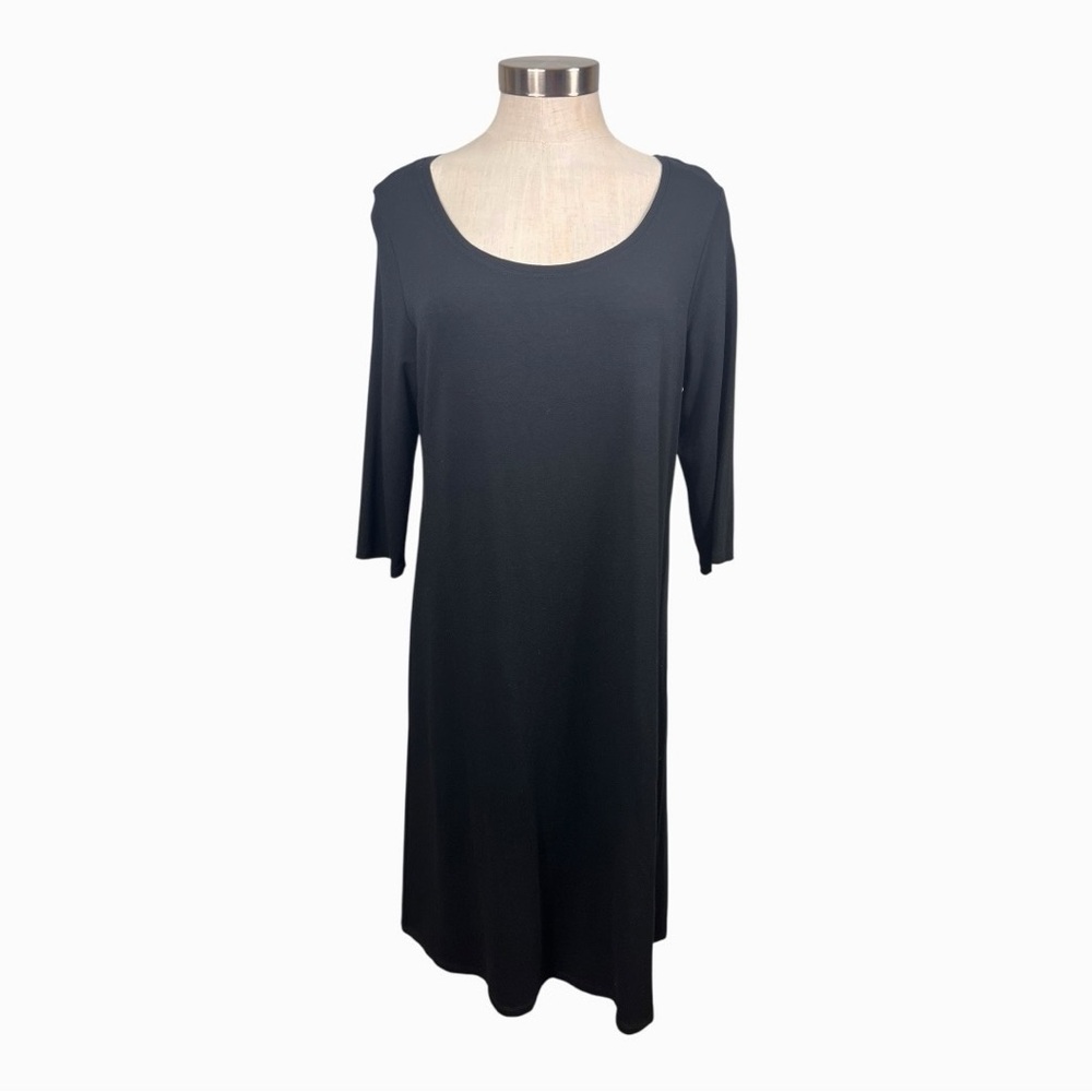 Eileen Fisher‎ Black T-Shirt Dress Size Large